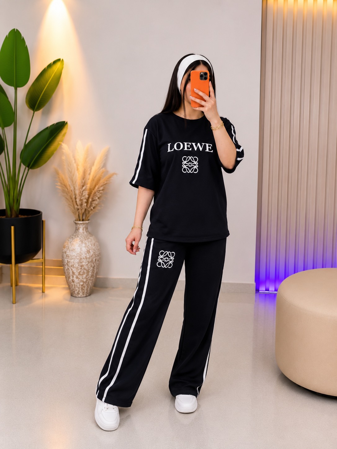 ست تیشرت شلوار LOEWE جنس سوپر اسپان فول کش